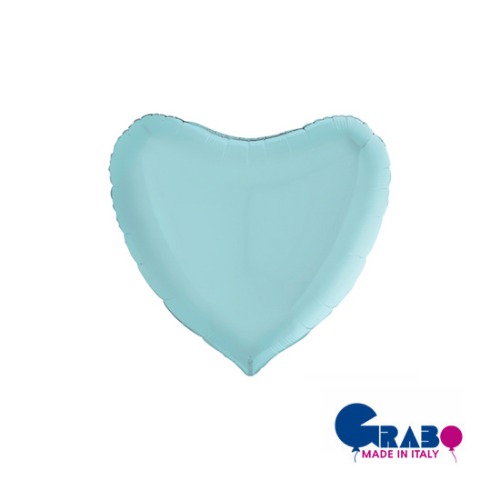 [Grabo balloons] Heart_pastel blue 18&quot;(36x36cm)