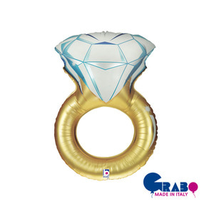 [헬륨벌룬] Wedding ring_gold 37&quot;(84x57cm)