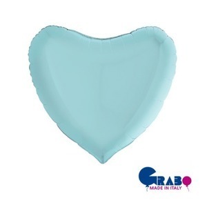 [헬륨벌룬]  Heart_pastel blue 36&quot;(70x75cm)