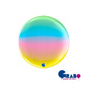 [Grabo balloons] Globe_rainbow 15&quot;(38x38cm)