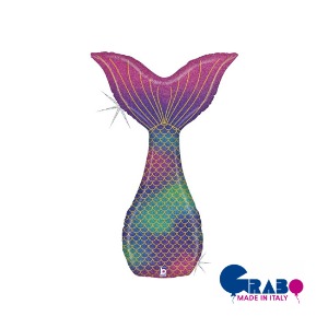 [Grabo balloons] Glitter Mermaid Tail Holographic 46&quot;(64x100cm)
