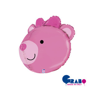 [헬륨벌룬] 3D Bear Balloon_pink 27&quot;(43x50cm)