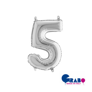 [Grabo balloons] Number balloons(0~9)_silver 14&quot; / 36cm