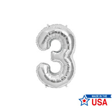 [Northstar balloons] Number balloons_m/Silver(0~9)